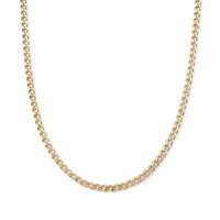 ION Plated YG Stainless Steel Cuban Chain Necklace (22-24 Inches)