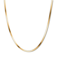 ION Plated YG Stainless Steel Smooth Snake Chain Necklace (20-22 Inches)