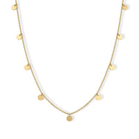 Coin Chain Necklace in ION Plated YG Stainless Steel (22-24 Inches)