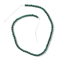 African Malachite Round Beaded Necklace (16 Inches) 105.70 ctw
