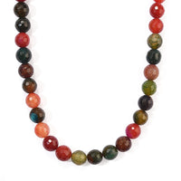Agate Round Beaded Necklace (16 Inches) 176.40 ctw