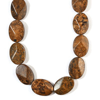 Bronzite Oval Beaded Necklace (16 Inches) 455.40 ctw