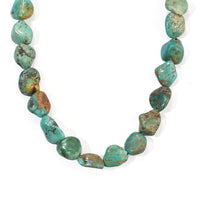 Turquoise Oval Beaded Necklace (16 Inches) 188.40 ctw