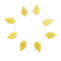 Yellow Jade Carved Leaf Necklace (16 Inches) 306.00 ctw