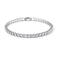 Austrian Crystal Bracelet in Silvertone (6.50 In)