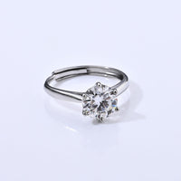 Moissanite 2.00 ctw Ring in Silvertone (Adjustable)