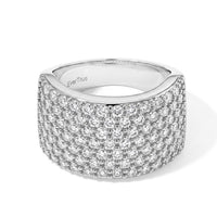 EverTrue Simulated Diamond Dome Ring in Silvertone (Size 10.0) 2.20 ctw