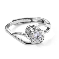 Moissanite 0.50 ctw Ring in Silvertone (Adjustable)