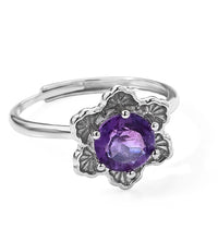 African Amethyst 2.00 ctw Ring in Silvertone (Adjustable)