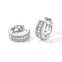 EverTrue Simulated Diamond Inside-out Hoop Earrings in Silvertone