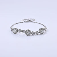 Moissanite and Simulated Diamond 1.80 ctw Bracelet in Silvertone (Adjustable)