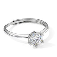 Moissanite 1.00 ctw Ring in Silvertone (Adjustable)