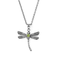 D''Joy Bali Legacy Hebei Peridot Dragonfly Pendant without Chain in Sterling Silver 0.30 ctw