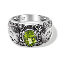 D'Joy Bali Legacy Hebei Peridot Dragonfly Ring in Sterling Silver (Size 10.0) 0.80 ctw
