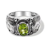D'Joy Bali Legacy Hebei Peridot Dragonfly Ring in Sterling Silver (Size 10.0) 0.80 ctw