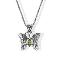 D''Joy Bali Legacy Hebei Peridot 0.60 ctw Butterfly Pendant without Chain in Sterling Silver