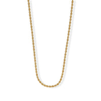 Italian 10K Yellow Gold 2.7mm Silk Rope Necklace with Toggle Clasp (18 Inches) (3.25 g)