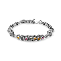 D''Joy Bali Legacy Multi-Tourmaline Bracelet in Sterling Silver (6.50 In) 2.50 ctw