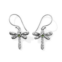 D''Joy Bali Legacy Chrome Diopside 0.10 ctw Dragonfly Earrings in Sterling Silver