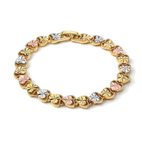 Multi Color Enameled Bracelet in Goldtone (7.50 In)