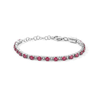EverTrue Orissa Rose Garnet 4.60 ctw Bracelet in Stainless Steel (7.25 In)