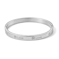 Classic Closed Bangle Bracelet in Stainless Steel (6.75 In)