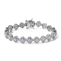 Luxuriant Lab Grown Diamond SI 5.00 ctw Tennis Bracelet in Rhodium Over Sterling Silver (7.25 In)