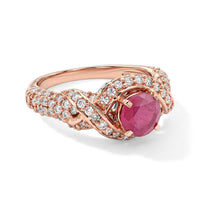Ruby, Simulated Diamond Ring in Sterling Silver (Size 7.0) 1.62 ctw