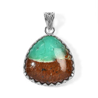 Chrysoprase  Pendant Sterling Silver 11.50 ctw