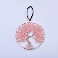 Rose Quartz 150.00 ctw Life Tree Charms in Rosetone