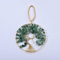 Multi Gemstone 150.00 ctw Life Tree Charms in Goldtone