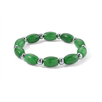 Green Jade, Terahertz Beaded Stretch Bracelet 120.00 ctw