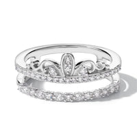 Luxuriant Lab Grown Diamond (G-H, SI) Tiara Enhancer Ring in 18K Vermeil YG Over Sterling Silver (Size 10.0) 0.33 ctw