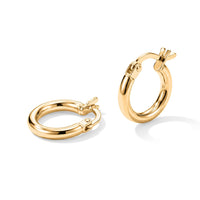 14K YG Over Sterling Silver G Hoop Earrings (1.25 g)