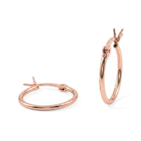 Hoop Earrings in 14K Rose Gold Over Sterling Silver 0.80 Grams