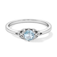 Simulated Blue Diamond Solitaire Ring in Sterling Silver (Size 9.0) 1.25 ctw