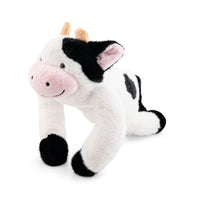 Black and White Calm-Panion Pets Weighted Cow Plush