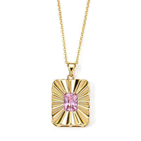 Simulated Diamond Necklace (15.50-17.50 Inches) in Goldtone