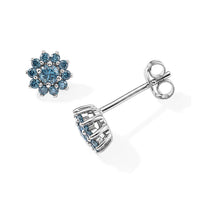 Luxuriant Lab Grown Blue Diamond (IR) SI 0.50 ctw Earrings in Rhodium Over Sterling Silver