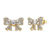 Simulat Diamond Earrings in Goldtone