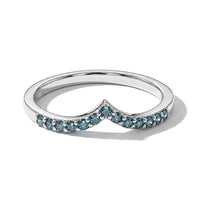 Luxuriant Lab Grown Blue Diamond (IR) SI 0.25 ctw Ring in Rhodium Over Sterling Silver (Size 5.0)