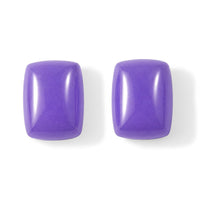 Purple Jade Set of 2 (Cush 9x7 mm) 5.04 ctw