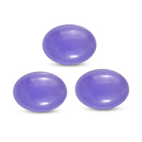 Purple Jade Set of 3 (Ovl 8x6 mm) 3.84 ctw