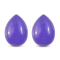 Purple Jade Set of 2 (Pear 7x5 mm) 1.67 ctw