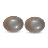 Grey Moonstone Set of 2 (Ovl 9x7 mm) 3.56 ctw