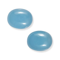 Light Blue Color Jade Set of 2 (Ovl 10x8 mm) 5.32 ctw