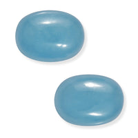 Light Blue Color Jade Set of 2 (Ovl 8x6 mm) 3.07 ctw