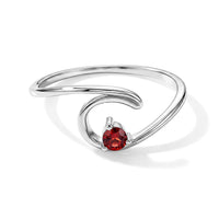 Mozambique Garnet Solitaire Ring in Sterling Silver (Size 7.5) 0.10 ctw