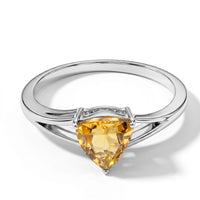 Simulated Yellow Diamond Solitaire Ring in Sterling Silver (Size 8.0) 1.87 ctw