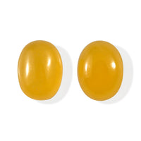 Yellow Jade Set of 2 (Ovl 8x6 mm) 2.99 ctw